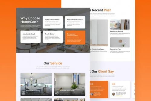 Home Remodelling Landing Page Figma