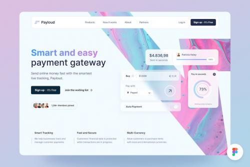 Modern SaaS Payment Gateway Hero Web App