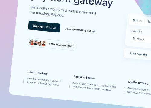 Modern SaaS Payment Gateway Hero Web App