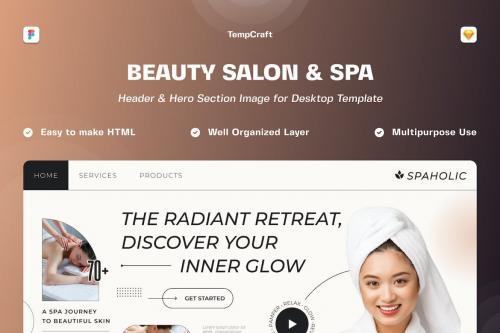 Spaholic - Beauty Salon &amp; SPA Hero Section Website