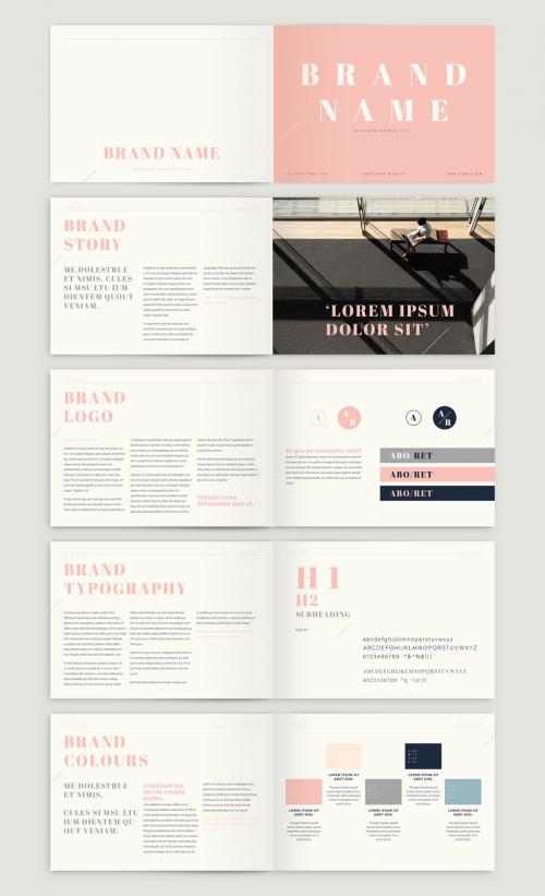 Brand Guidelines Book with Pink Accents - 260351396