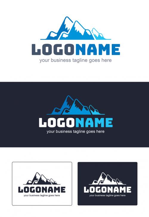 Logo Layout with Mountain Icon - 260384728