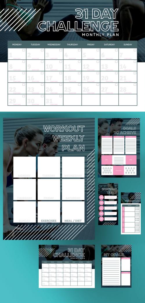 Fitness Exercise Planning Kit Layout - 260385392