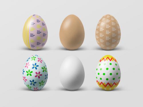 Decorated Easter Eggs Painting Mockup - 260575411