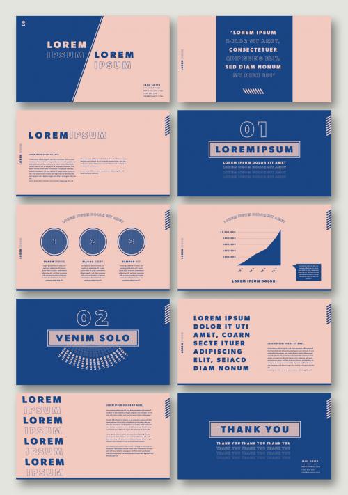 Pink and Blue Pitch Presentation Layout - 260613103