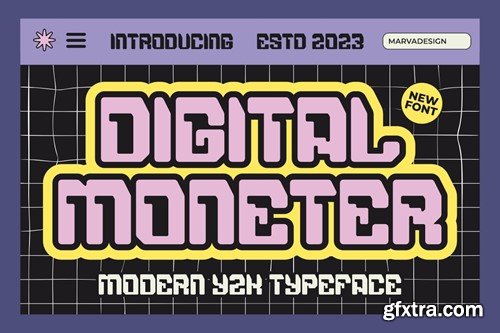 Digital Moneter - A Modern Techno Y2K Font 58W8MJB