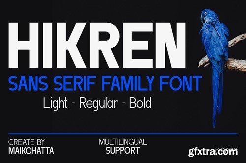 Hikren - Sans Serif Family Font KNHG9RT