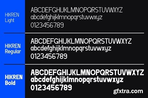 Hikren - Sans Serif Family Font KNHG9RT