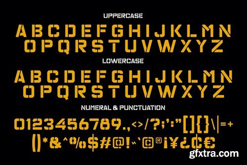 Damkar - Classic Stencil Typeface SGFC6DP