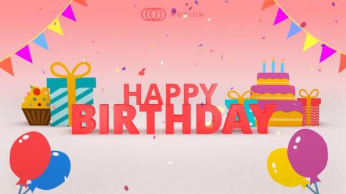 ArtList - 3D Happy Birthday Greeting Intro - 123081