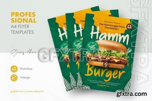 Burger Restaurant Flyer Templates VU6D6VA