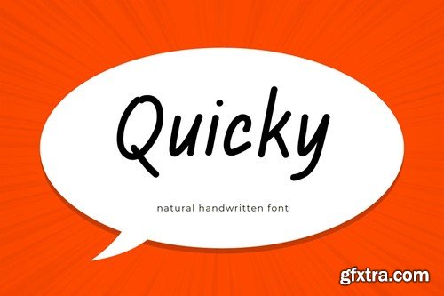 Quicky - Natural handwritten font 93YR9K7