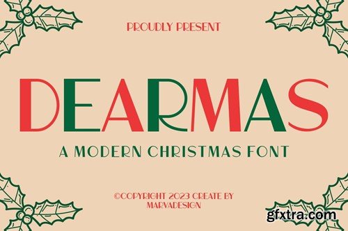 Dearmas - A Modern Christmas Font ABEGTW8