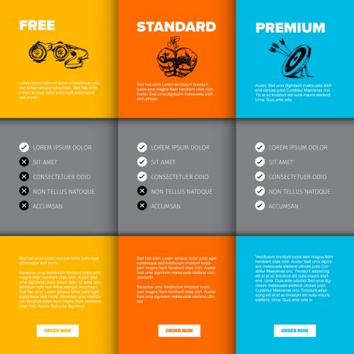 3 Product Services Price Comparison Grid  - 262100668