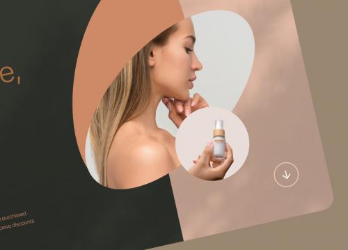 Modern and Lux Beauty and Cosmetics Hero Website