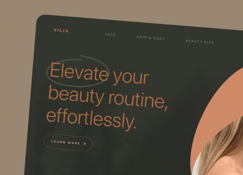 Modern and Lux Beauty and Cosmetics Hero Website