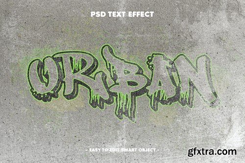 Urban Graffiti Paint Spray Text Effect 6955DU6