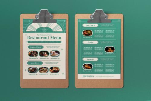 Blue Flat Design Winter Food Menu