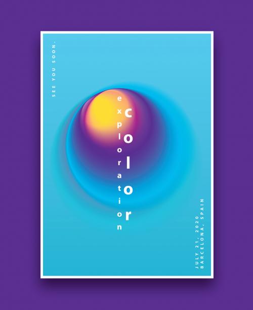 Poster Layout with Blurred Gradient Circles - 262564822