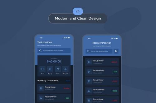 Mony - E-Wallet Dark Mode App UI