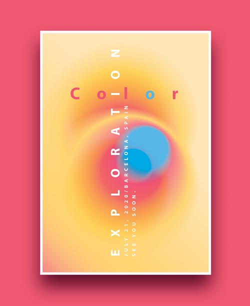 Poster Layout with Blurred Gradient Circles - 262564846