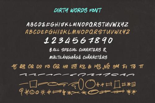 Dirty Words Brush Font