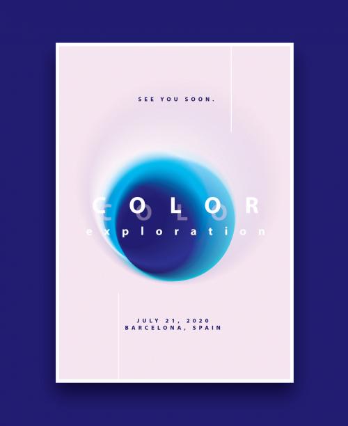 Poster Layout with Blurred Gradient Circles - 262564900