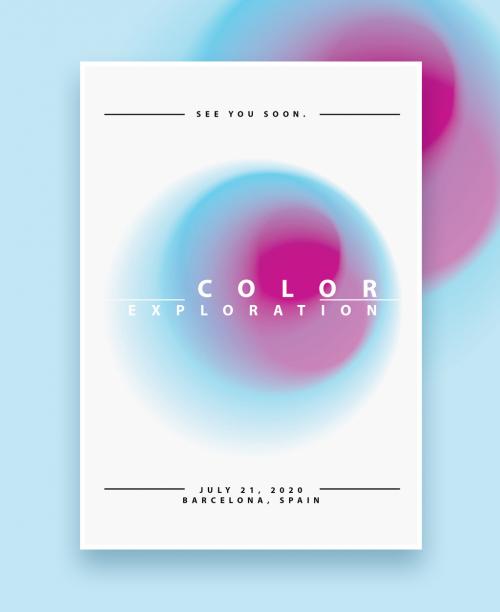 Poster Layout with Blurred Gradient Circles - 262564902