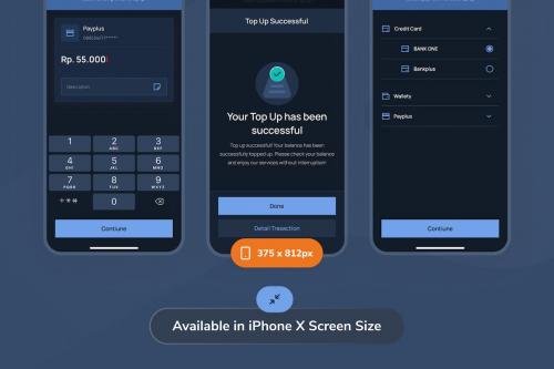 Mony - E-Wallet Top-Up Dark Mode App UI