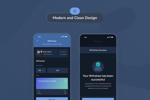 Mony - Withdraw Money Dark Mode App UI