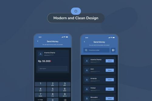 Mony - Transfer Money Dark Mode App UI