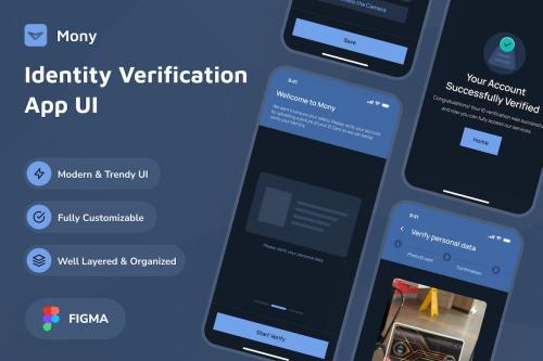 Mony - Identity Verification Dark Mode App UI