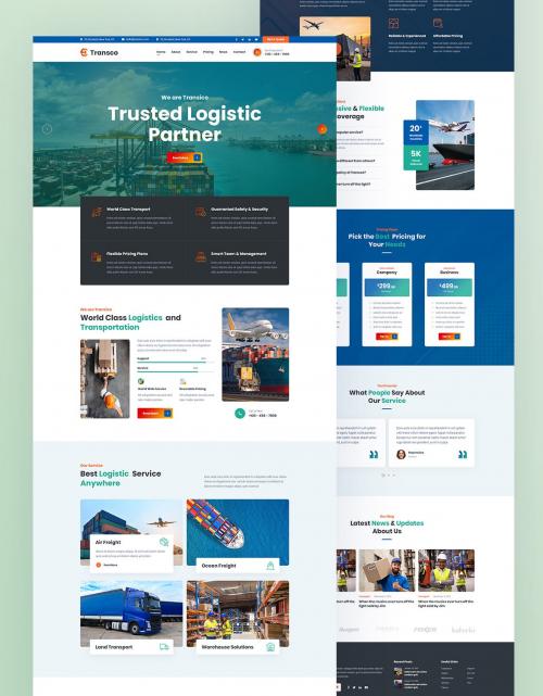 Transco - Transport and Logistic Psd Template