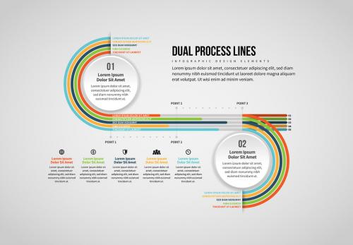 Dual Process Lines Infographic - 262599217