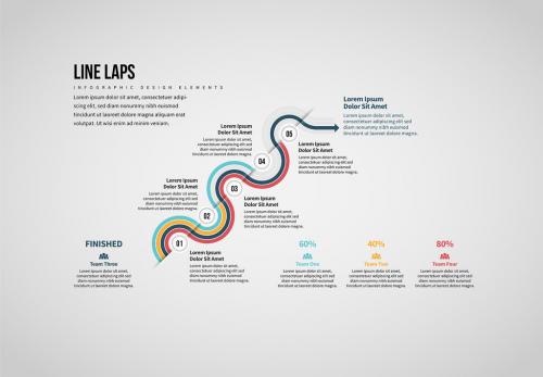 Line Laps Infographic - 262599233