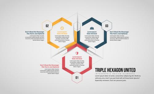 Triple Hexagon Infographic - 262599284