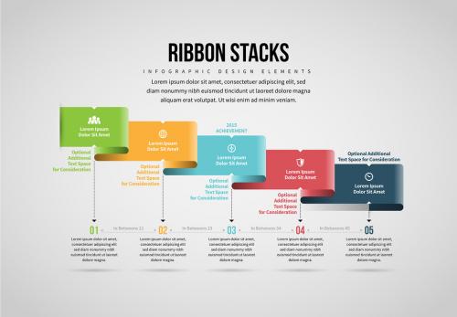 Ribbon Stacks Infographic - 262599315