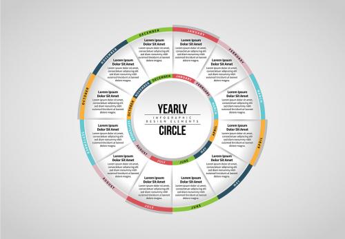 Yearly Circle Infographic - 262599331