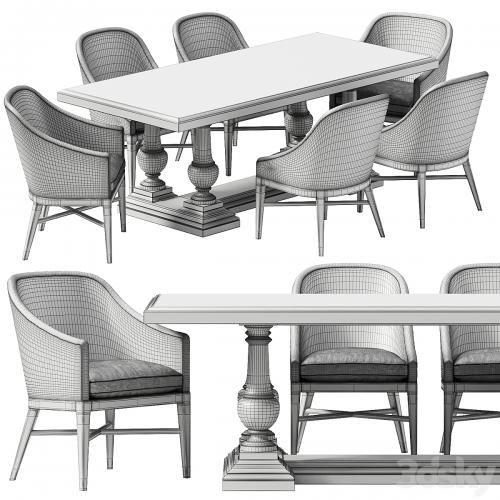 RH DINING SET 8