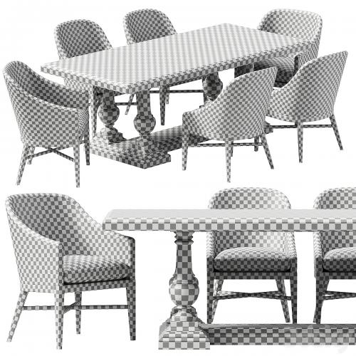 RH DINING SET 8