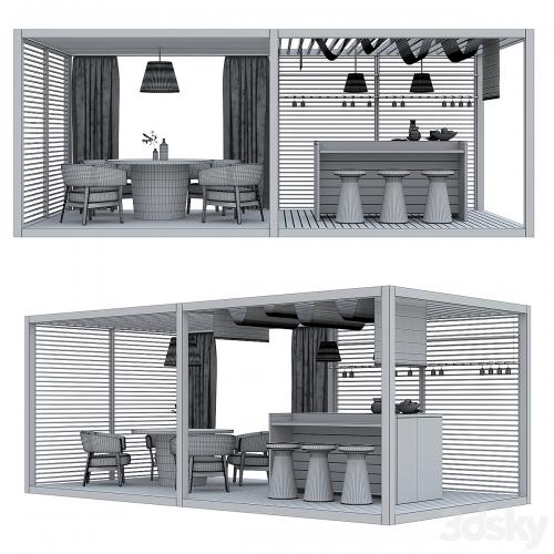 Garden Gazebo Zen Light Double by Exteta