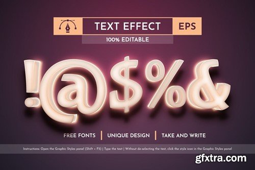 Candle - Editable Text Effect, Font Style ZCQPFCG