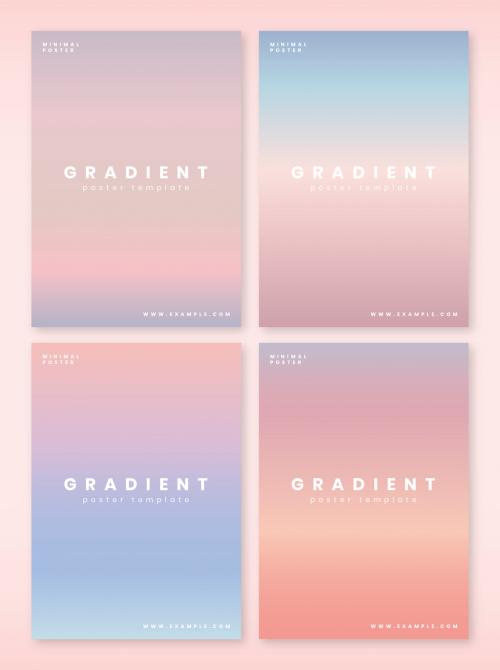 Gradient Poster Layouts with Minimal Type - 265383363