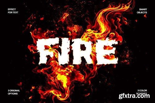 Fire Distortion Text Effect 62YDBXT