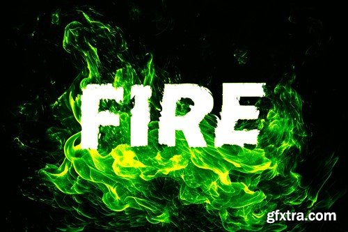 Fire Distortion Text Effect 62YDBXT