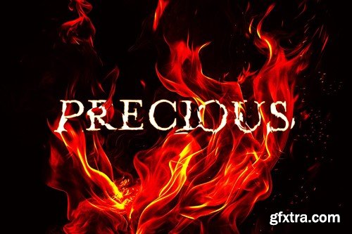 Fire Distortion Text Effect 62YDBXT