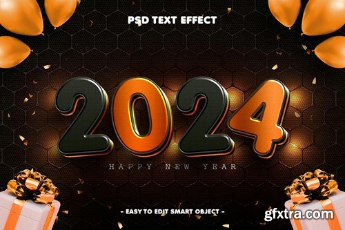 New Year 2024 3d Editable Text Effect HV3ALQA