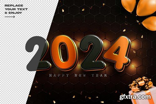 New Year 2024 3d Editable Text Effect HV3ALQA