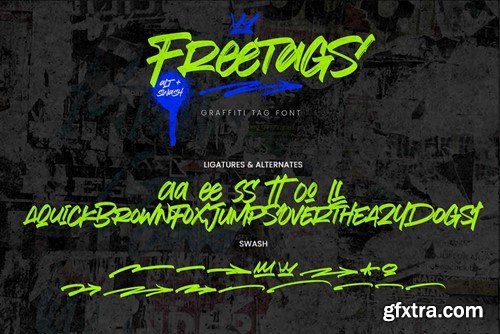 Freetags - Graffiti Tag Font DT68Z8A