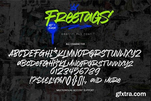 Freetags - Graffiti Tag Font DT68Z8A